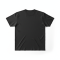 Plain black t-shirt on white background